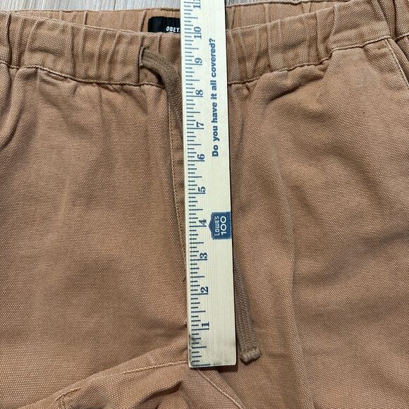 Obey Men's Pants Brown Chino Elastic Waist Pull On Drawstring Slim Tapered Sz M - Picture 8 of 10